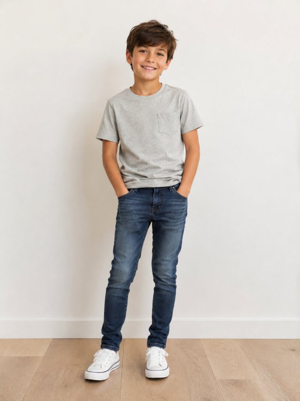 Cat & Jack Kids Skinny Stretch Jeans Dark Wash Adjustable Waist Size 10 NWT